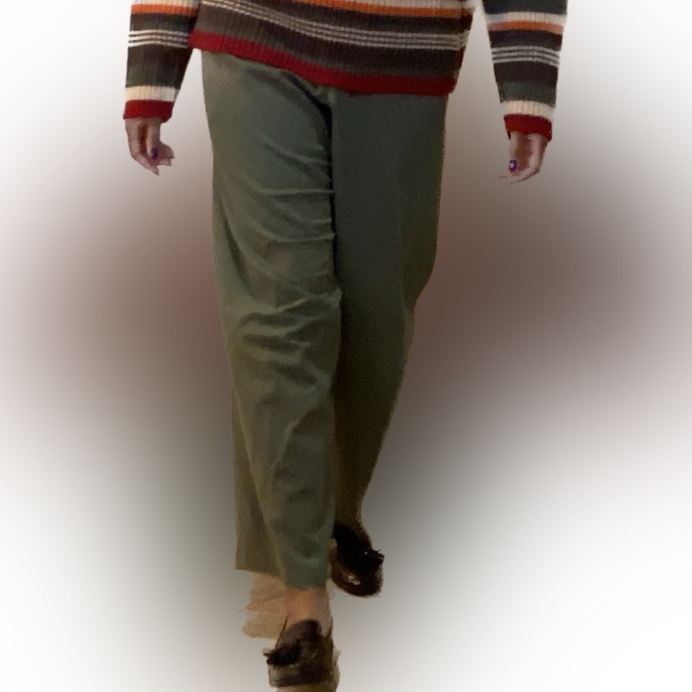 Elisabeth By Liz Claiborne Olive Flat Front Pants  Size 20 - Picture 4 of 4